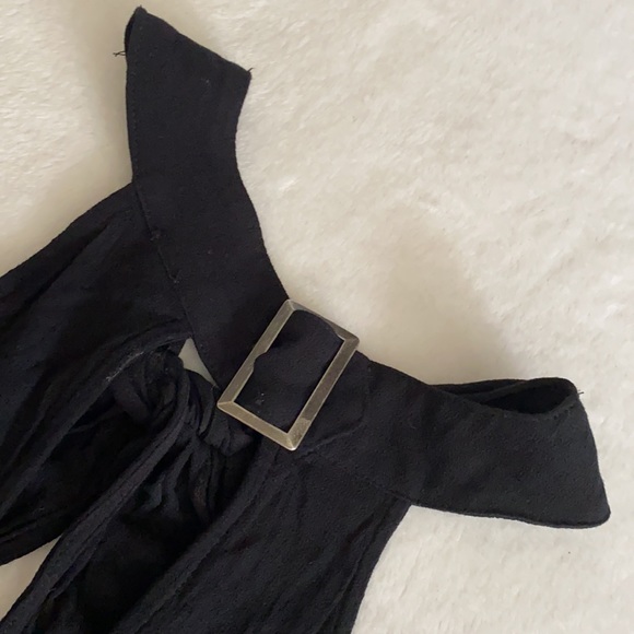 Free People | Twist & Shout Keyhole Buckle Halter Tank Top Black OB524991 (XS) - Picture 11 of 16